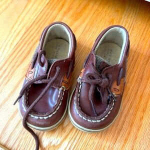 Sperry Top-sider Brown Leather Boat Shoes Baby 4M